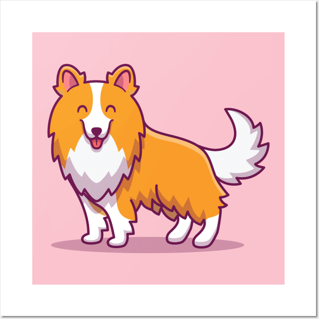 Cute Sheltie Dog Wall Art by Catalyst Labs